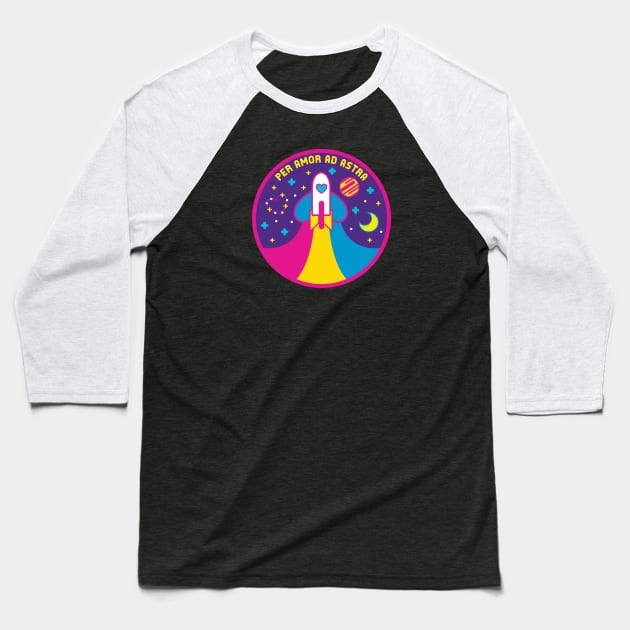 Space Pride - Pansexual Flag Baseball T-Shirt by wanderingkotka